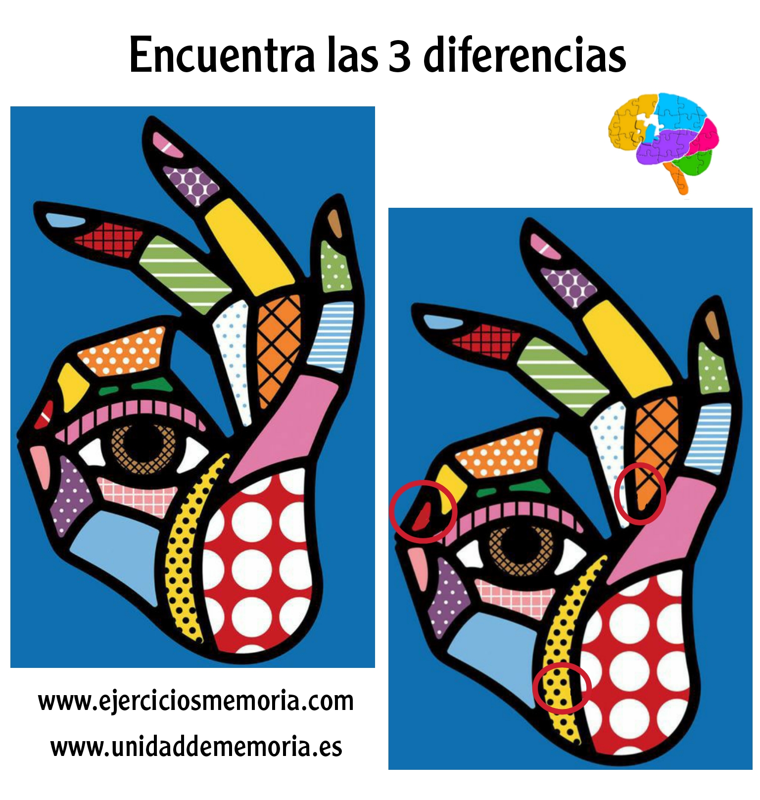 Solución al ejercicio: Estimulación Cognitiva Diferencias
