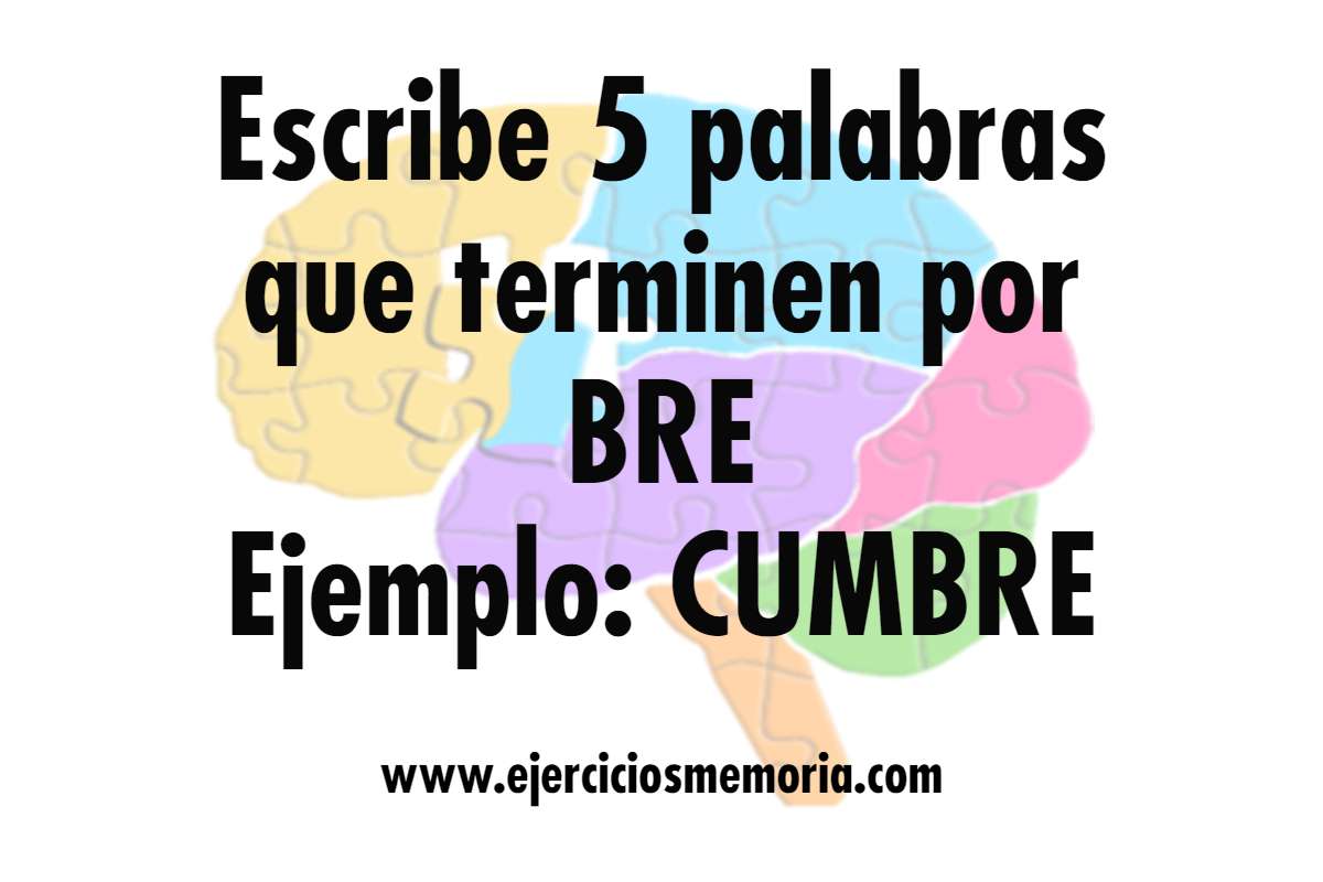 Ejercicio de palabras