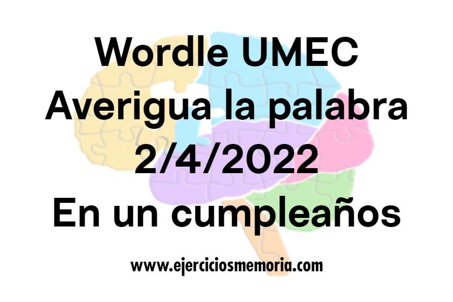 Wordle UMEC. Pista: en un cumpleaños