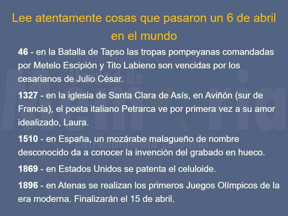 Efemérides del 6 de abril