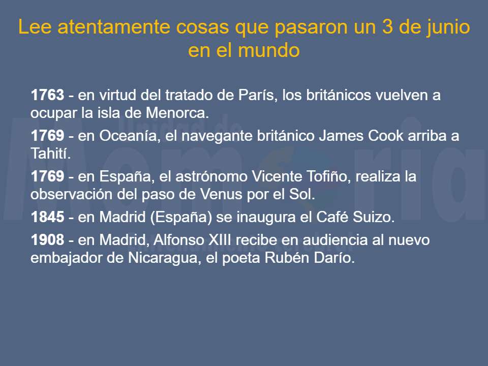 Efemérides del 3 de junio
