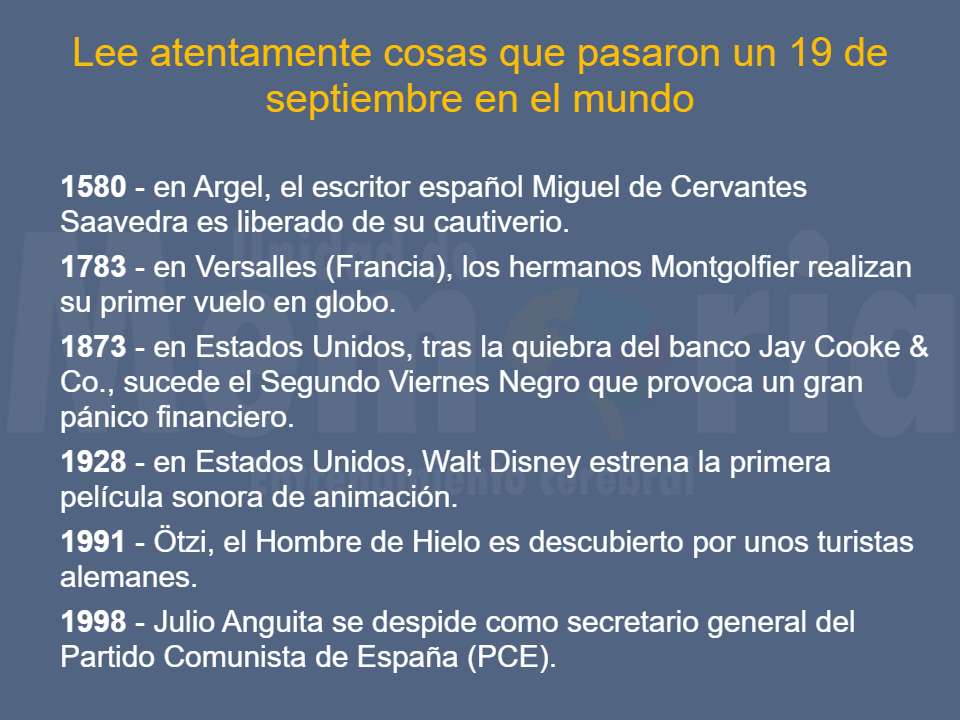Efemérides del 19 de septiembre