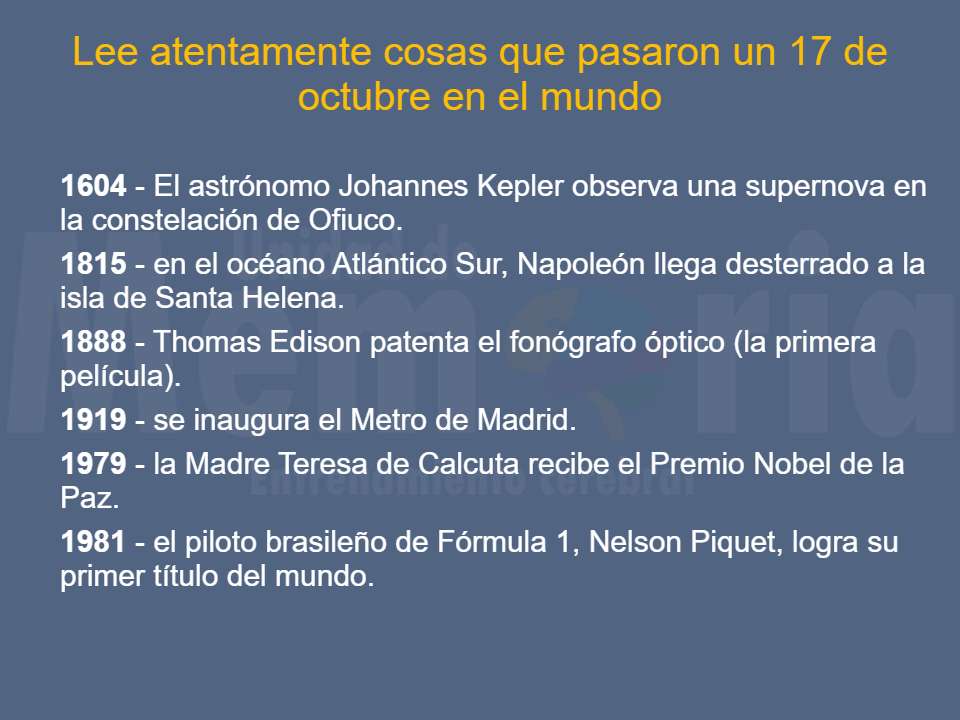 Efemérides del 17 de octubre