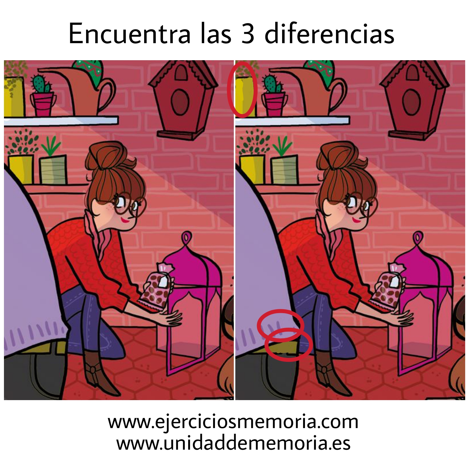 Solución al ejercicio: Encuentra las 3 diferencias