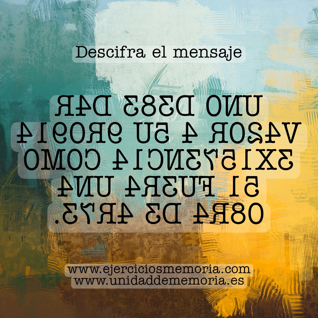 Descifra el mensaje. Estimulación Cognitiva