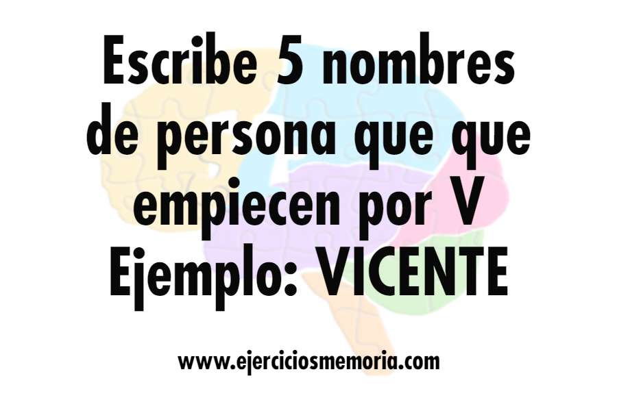 Ejercicio de palabras