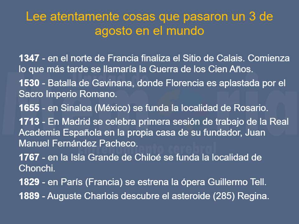 Efemérides del 3 de agosto