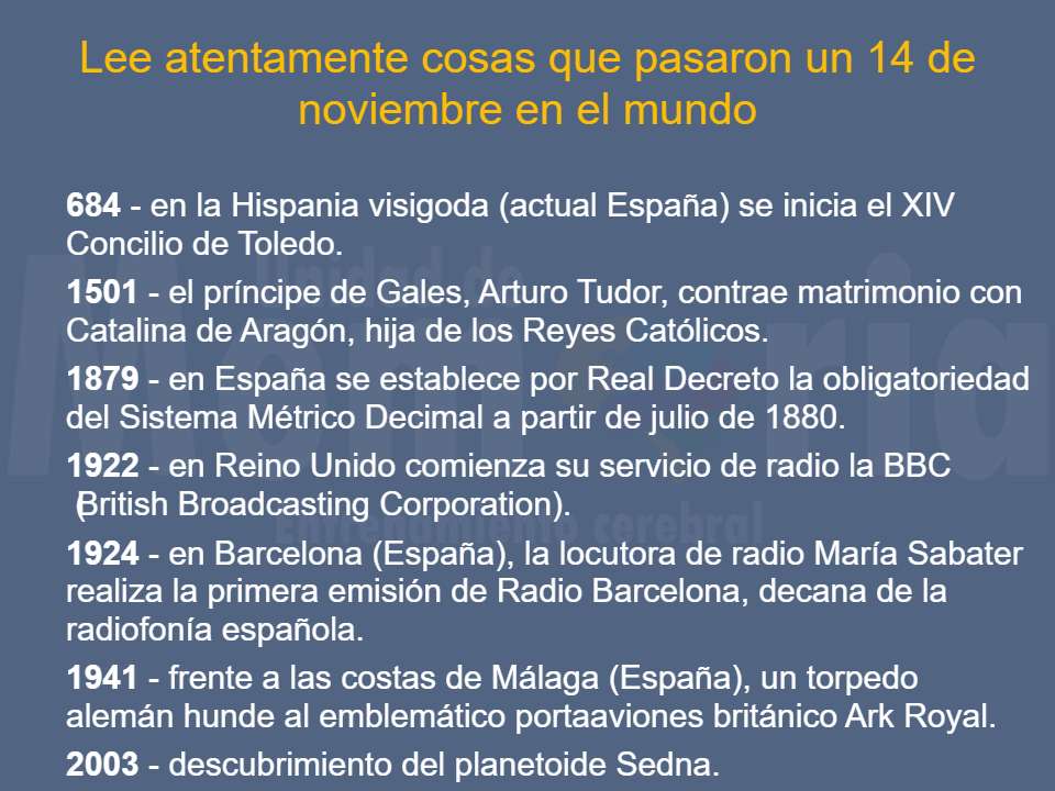 Efemérides del 14 de noviembre