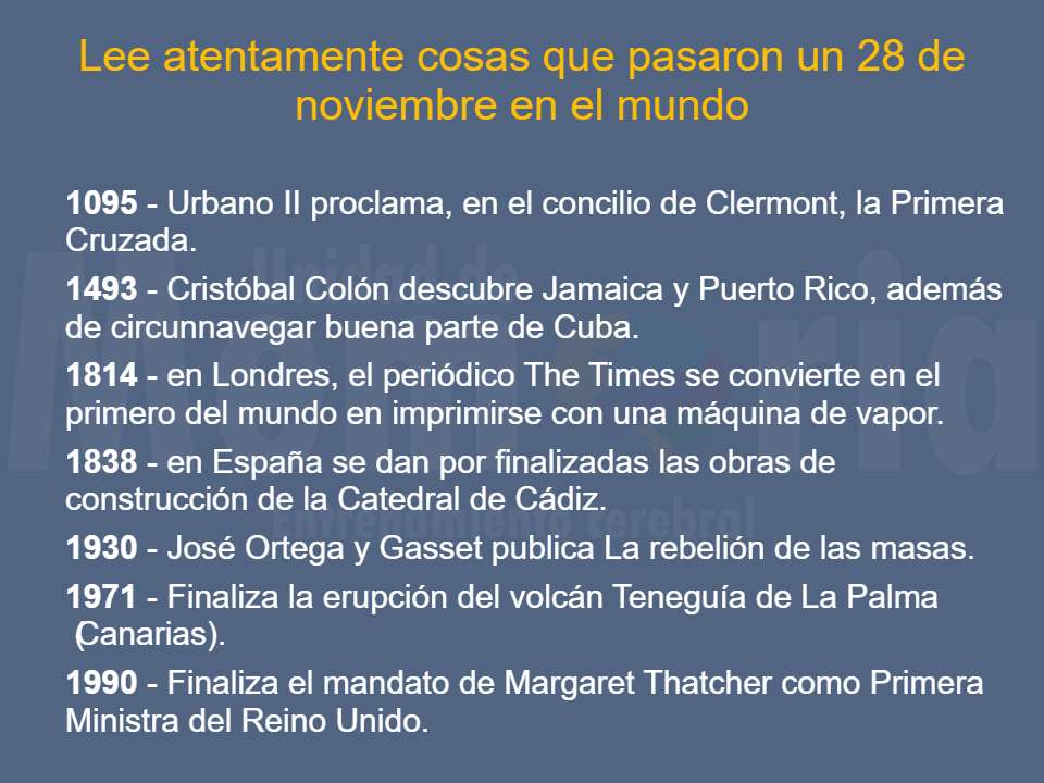 Efemérides del 28 de noviembre