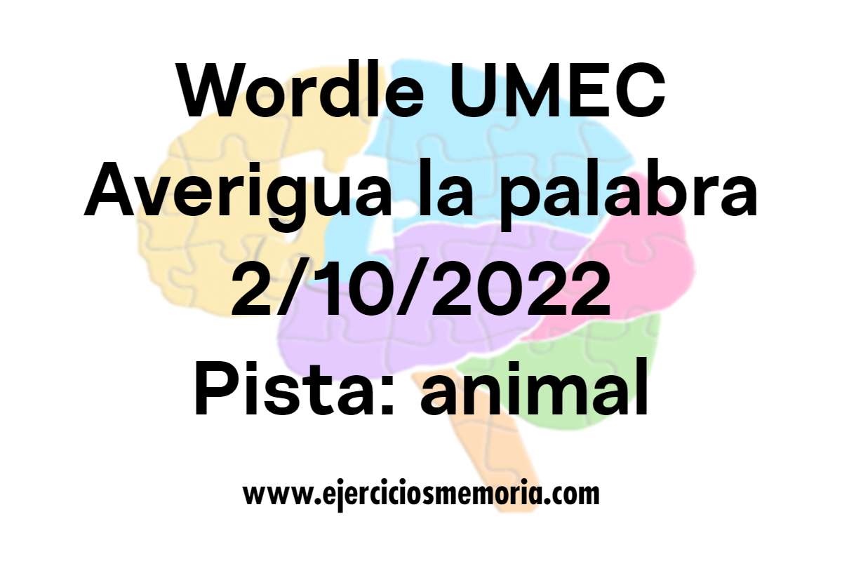 Wordle UMEC Pista: animal