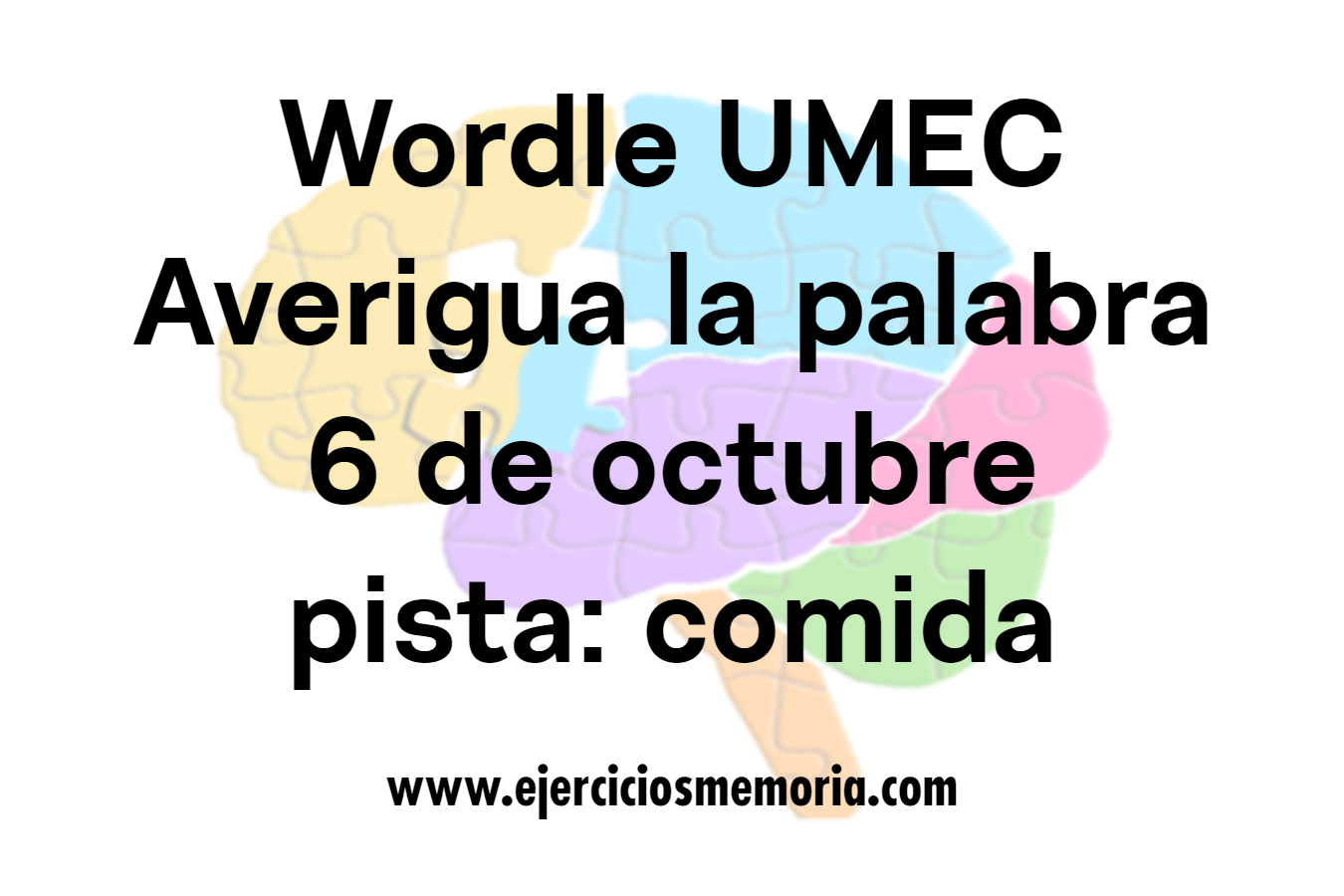 Wordle UMEC Pista: en la cocina