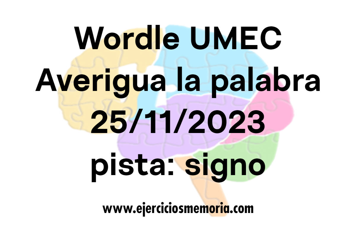 Wordle UMEC Pista: signo