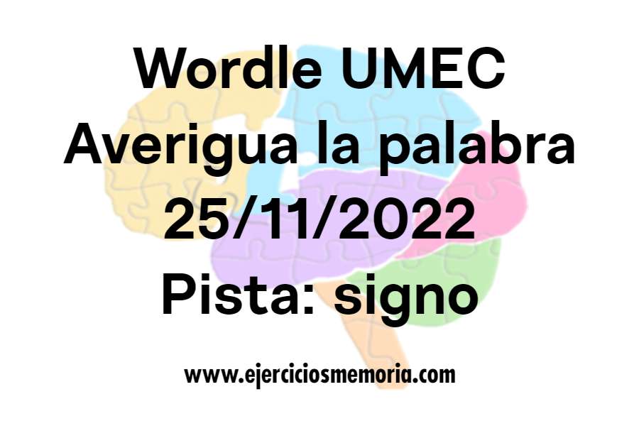 Wordle UMEC Pista: signo