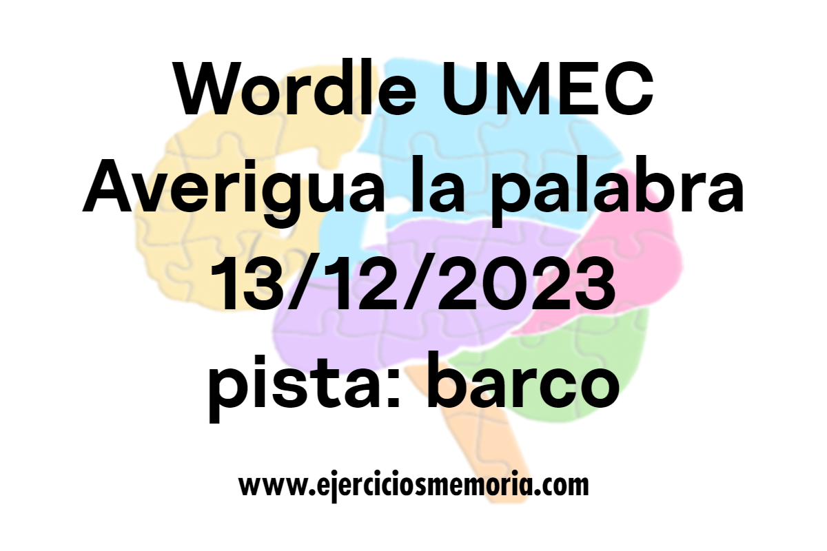 Wordle UMEC pista: barco