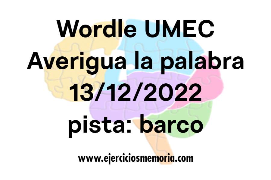 Wordle UMEC pista: barco