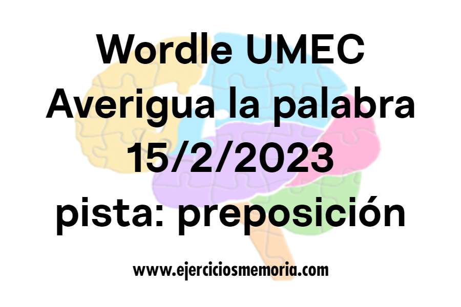 Wordle UMEC pinta: preposición