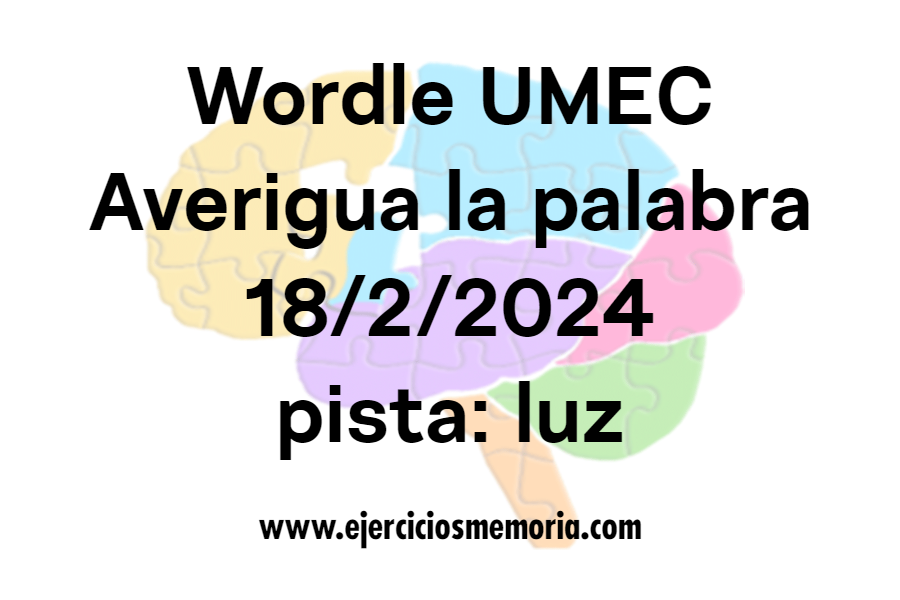 Wordle UMEC pista: luz