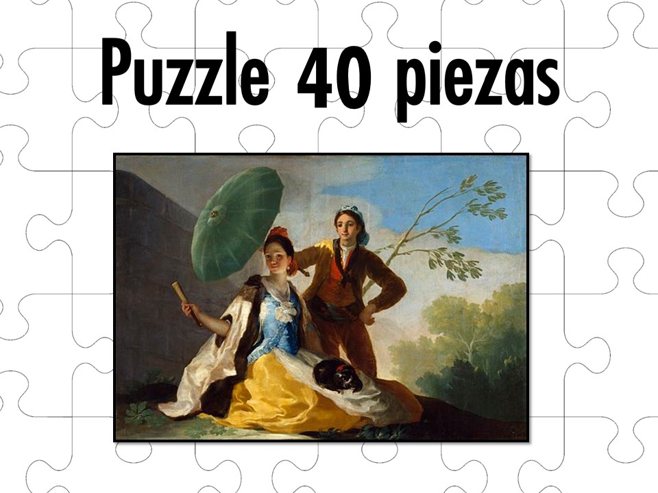 Puzzle 40 piezas. Quitasol de Goya