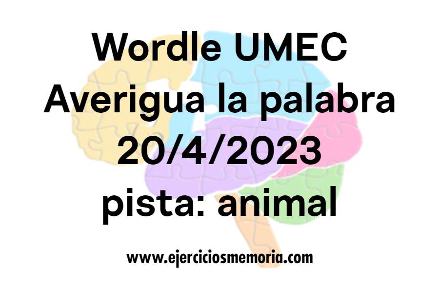 Wordle UMEC pista:animal