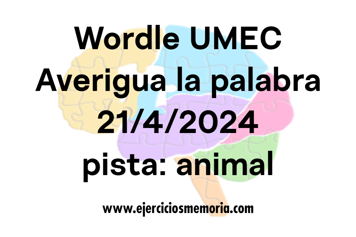 Wordle UMEC pista:animal