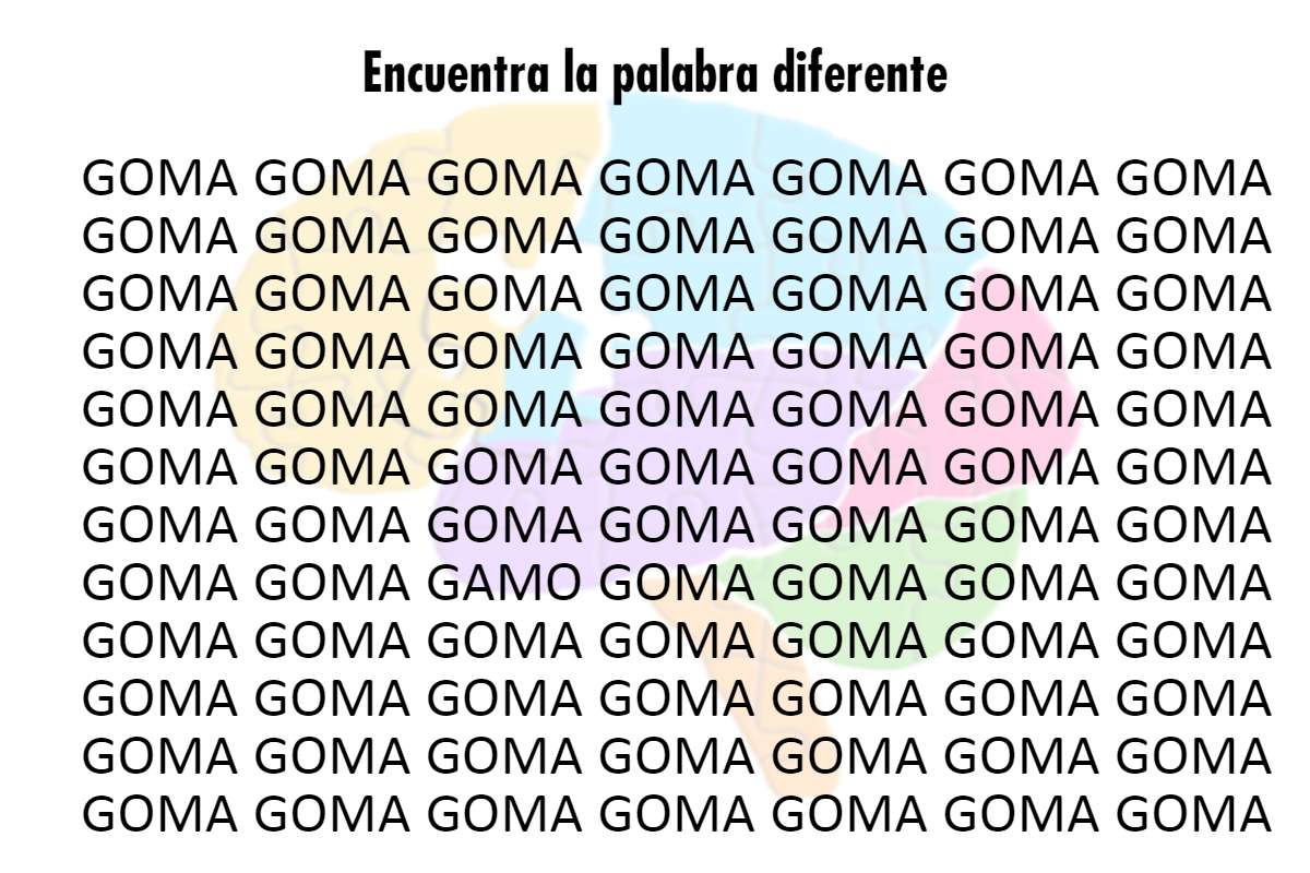 Encuentra la palabra diferente