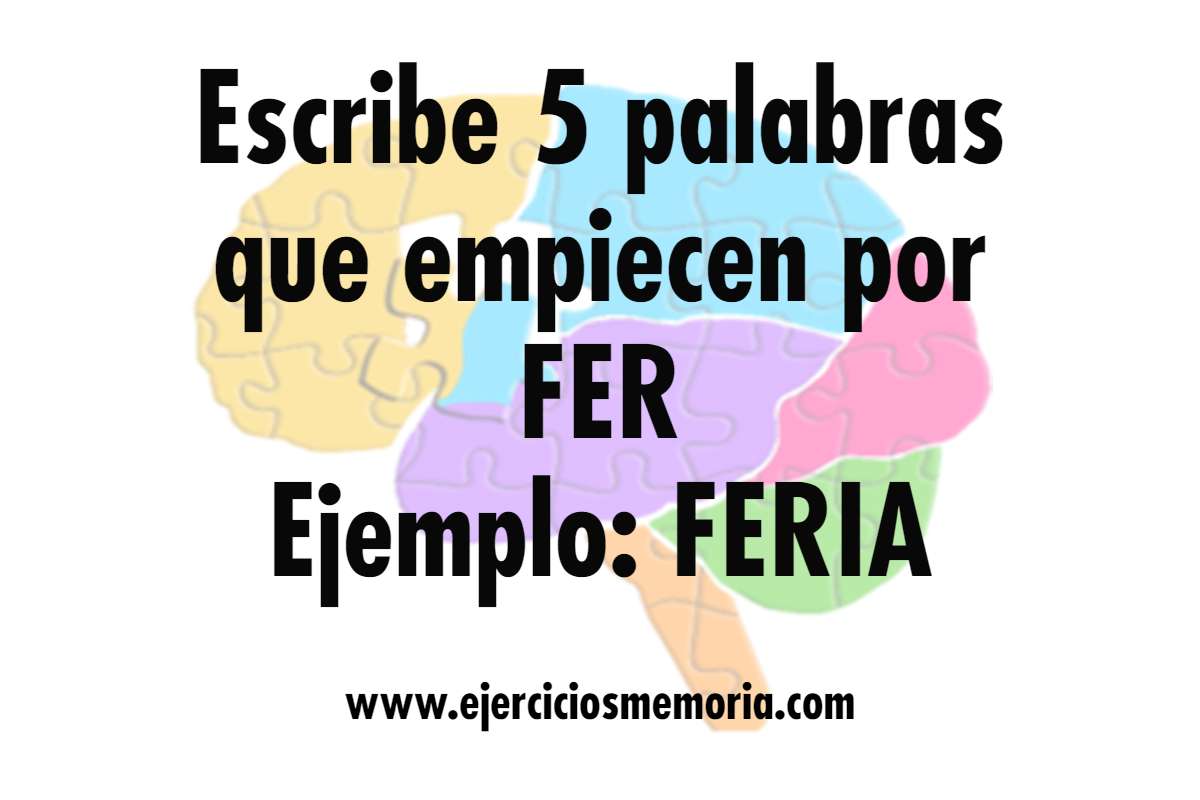 Ejercicio de palabras