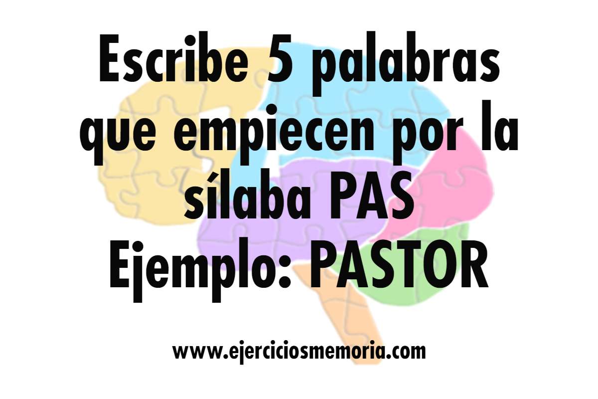 Ejercicio de palabras