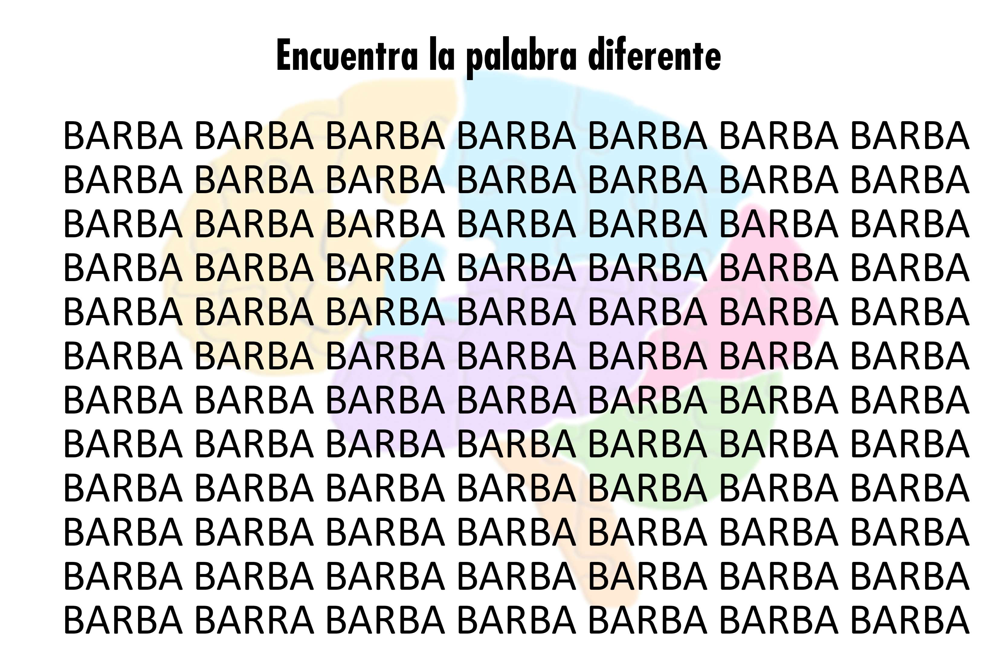 Encuentra la palabra diferente