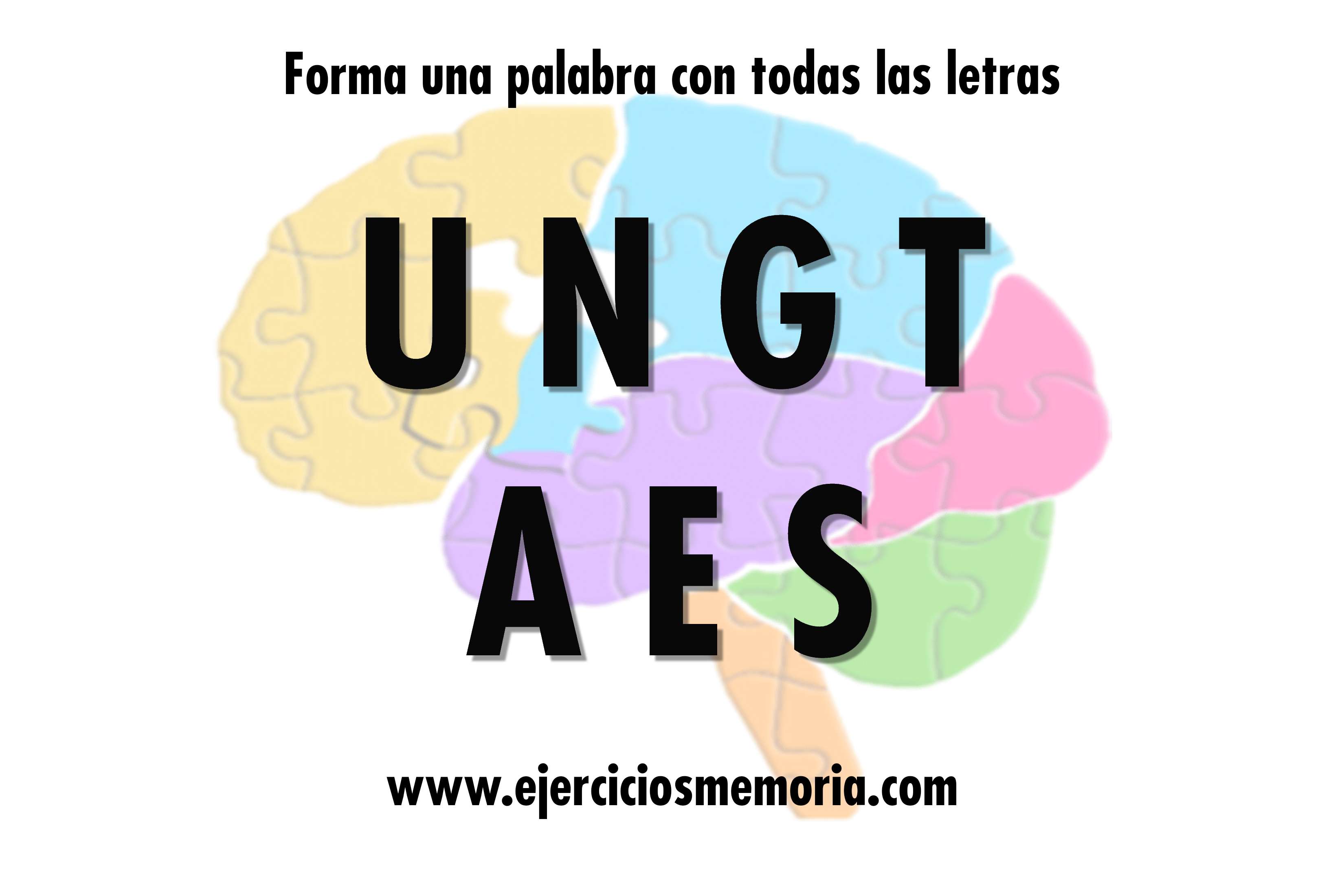 Forma una palabra con las letras