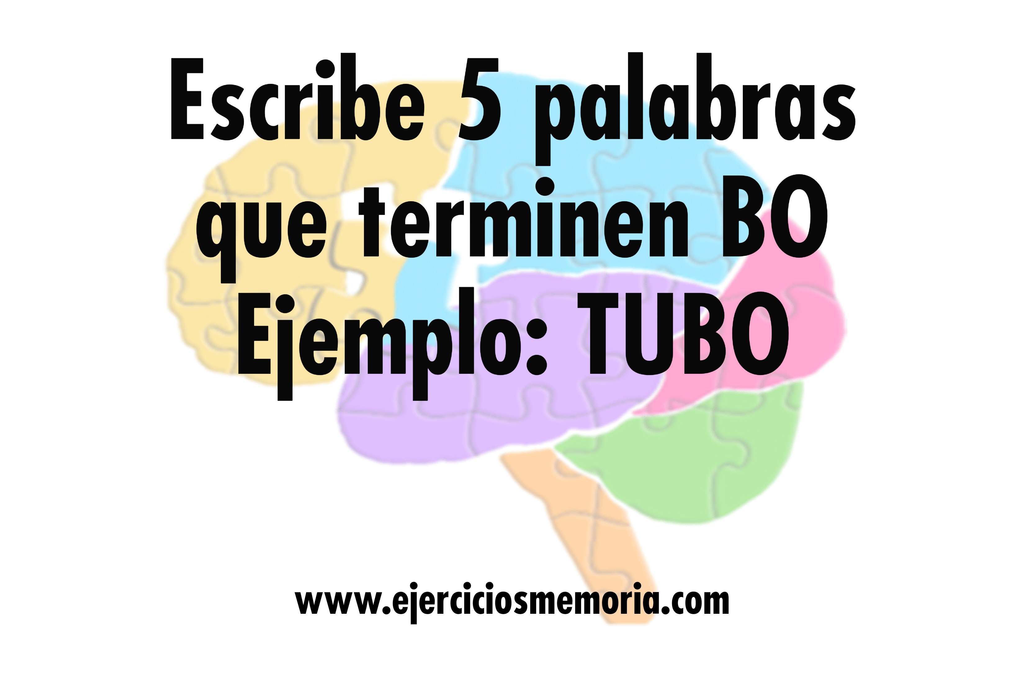 Ejercicio de palabras