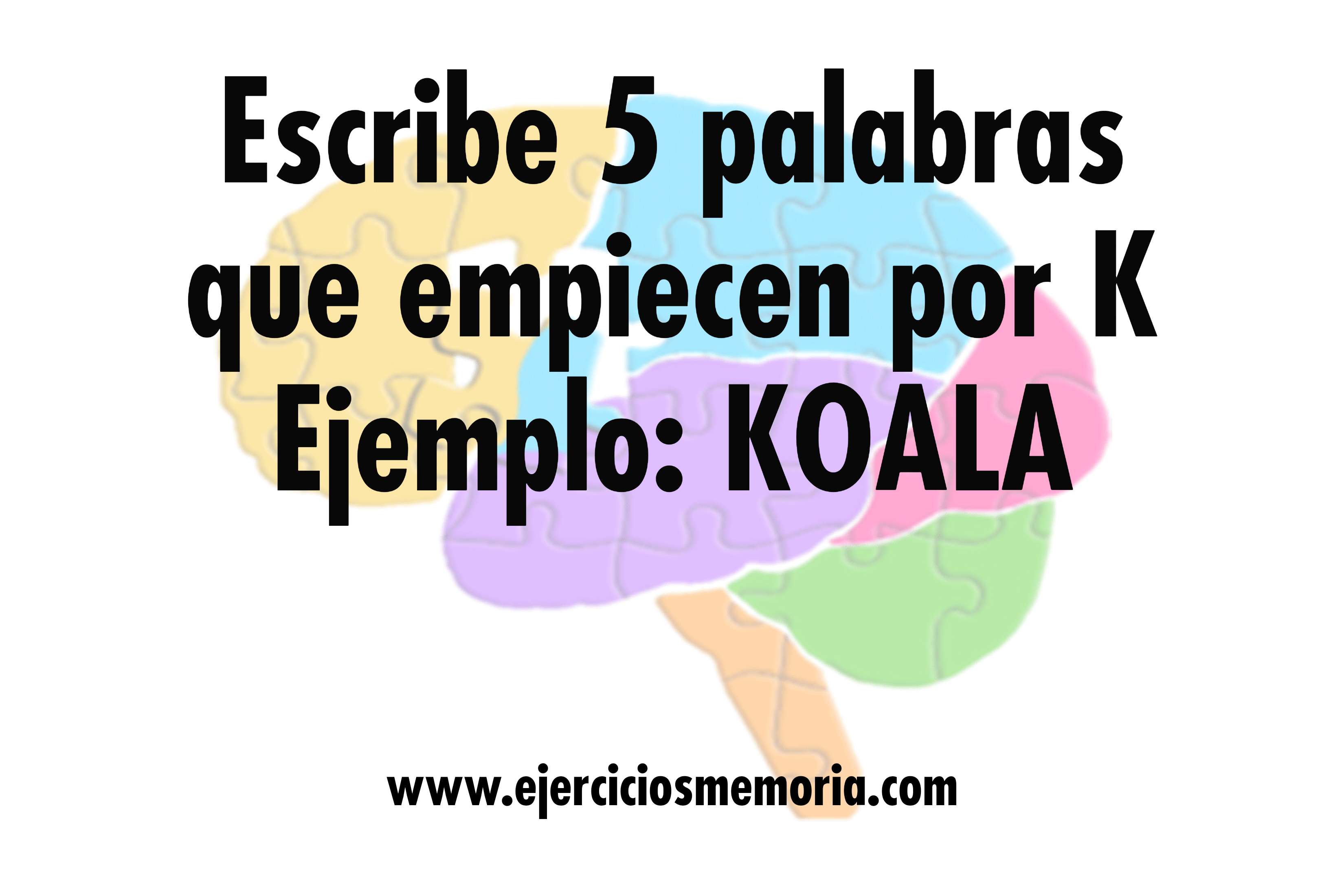 Ejercicio de palabras