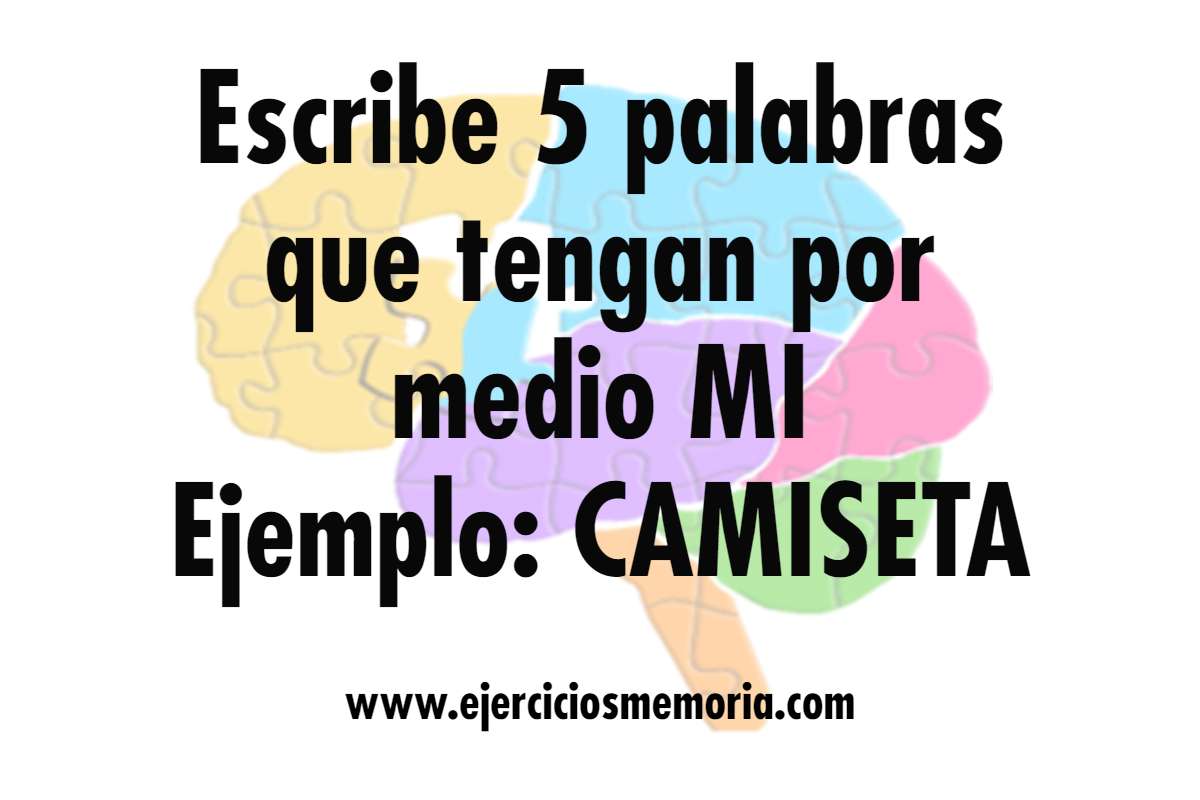 Ejercicio de palabras
