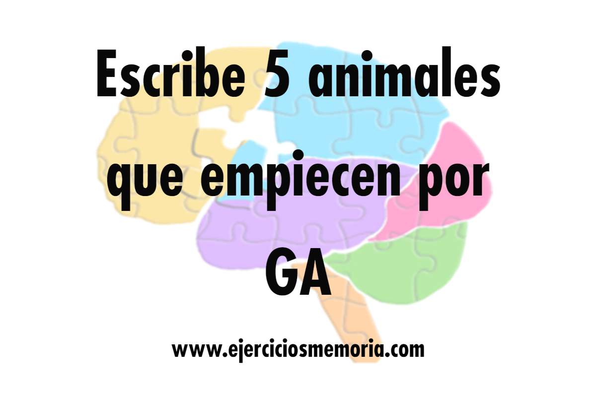 Ejercicio de palabras