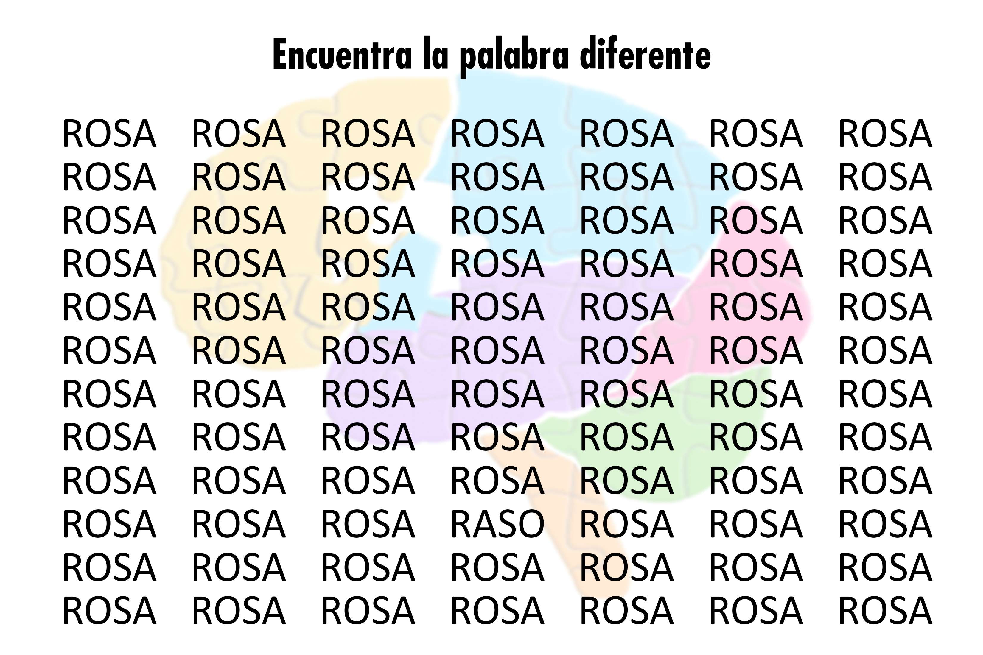 Encuentra la palabra diferente