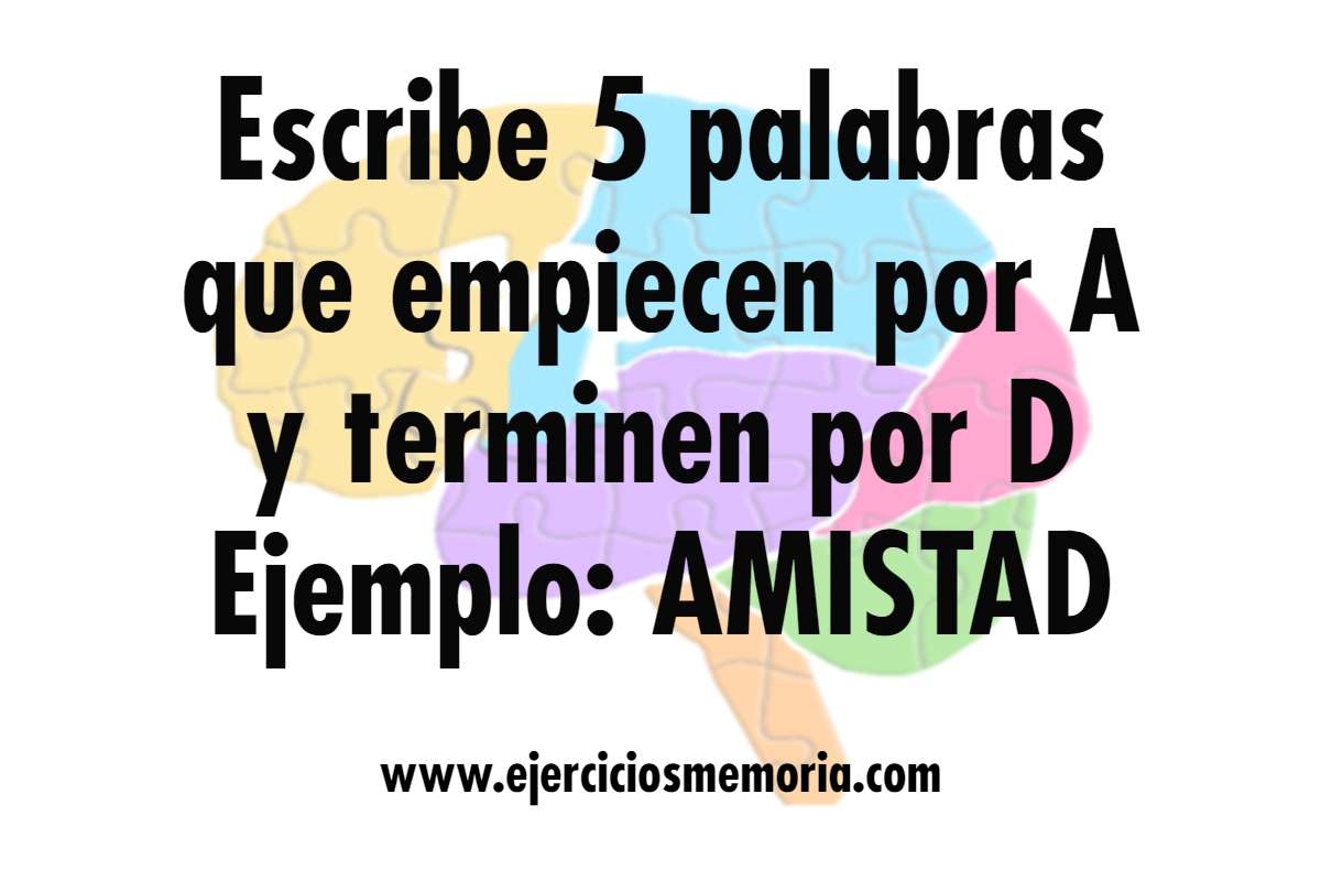 Ejercicio de palabras