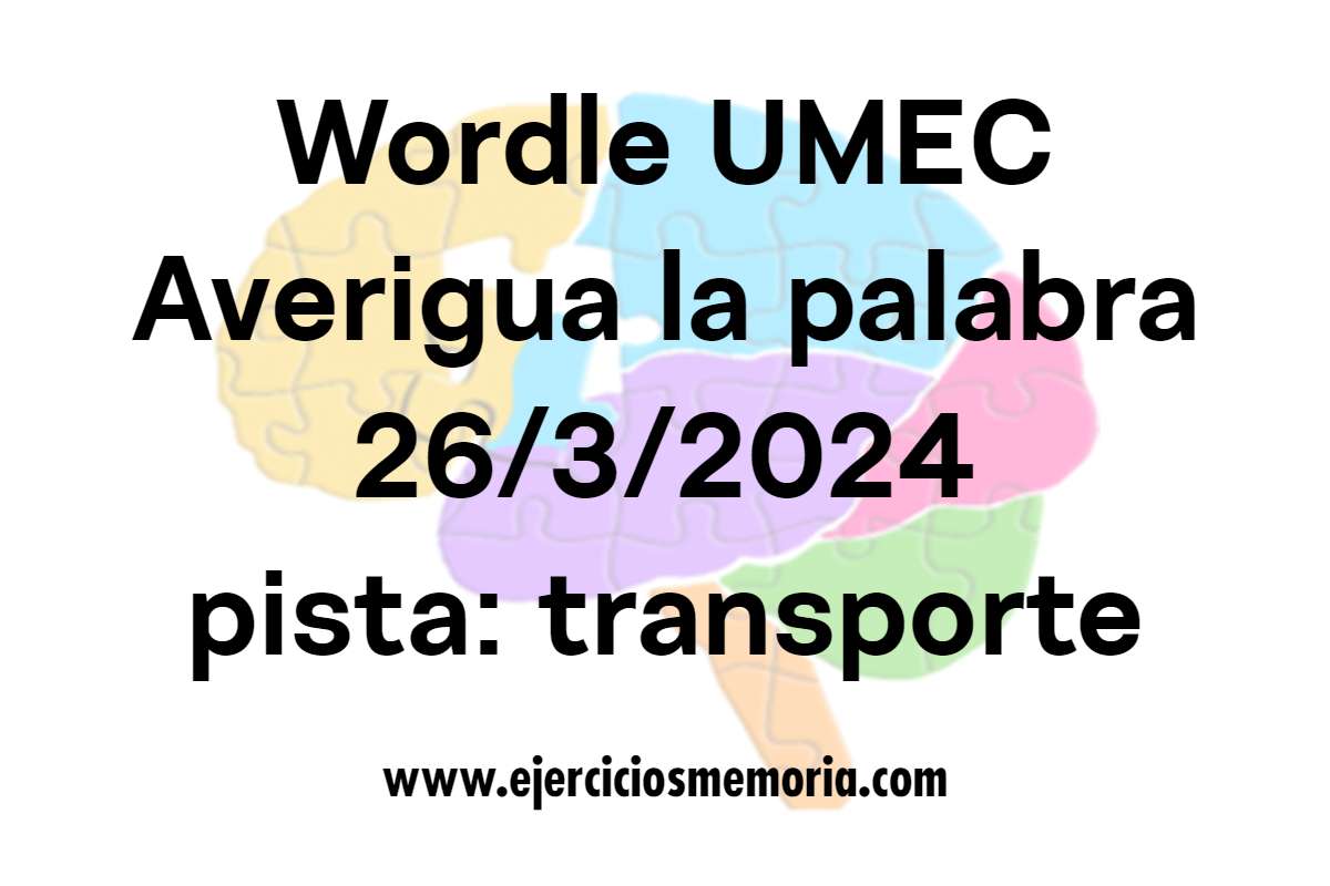 Wordle UMEC pista: transporte