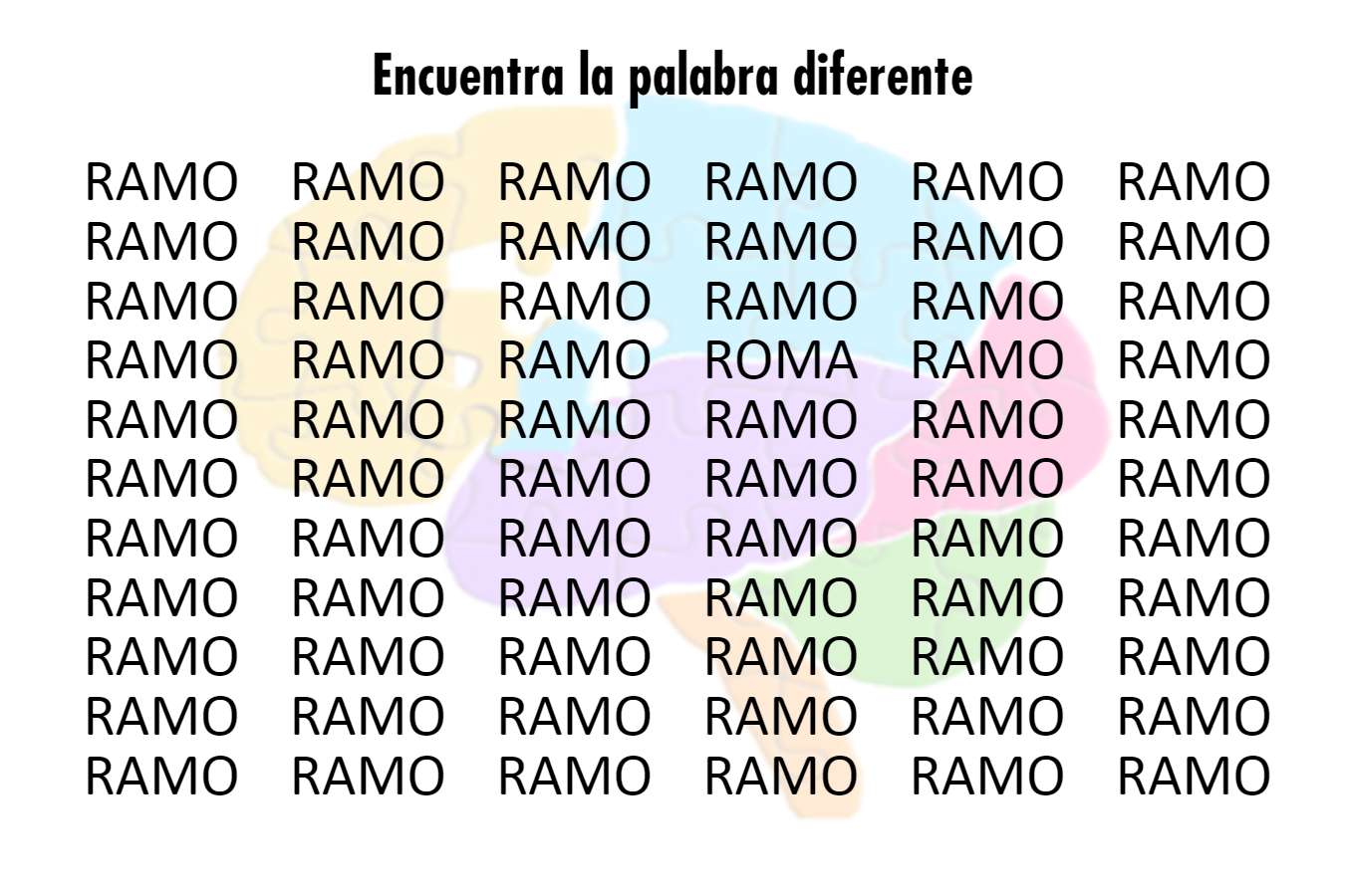 Encuentra la palabra diferente