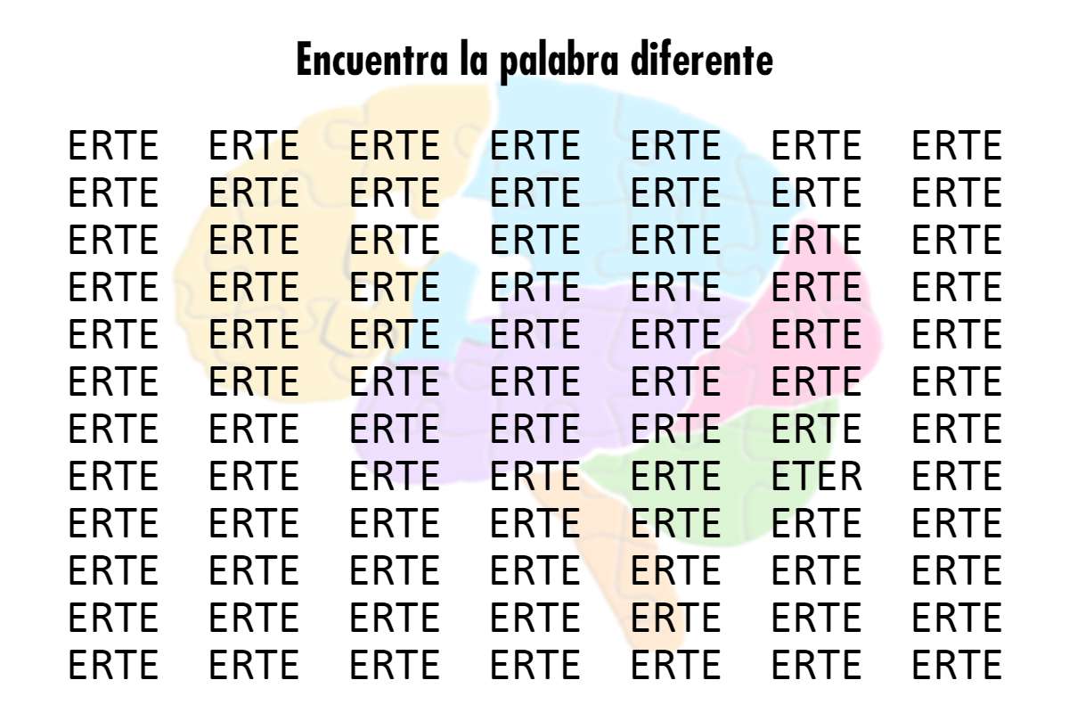 Encuentra la palabra diferente