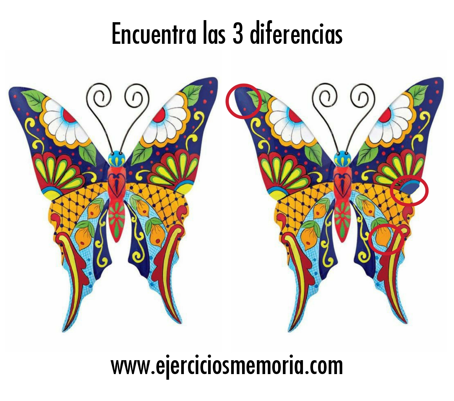 Solución al ejercicio: Encuentra las 3 diferencias