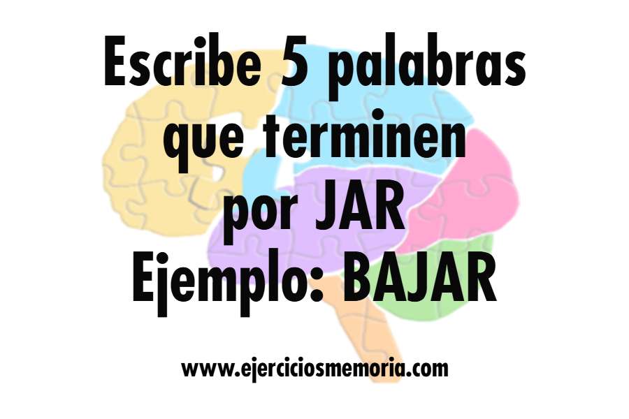 Ejercicio de palabras