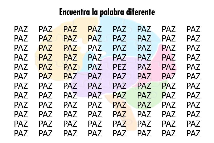 Encuentra la palabra diferente