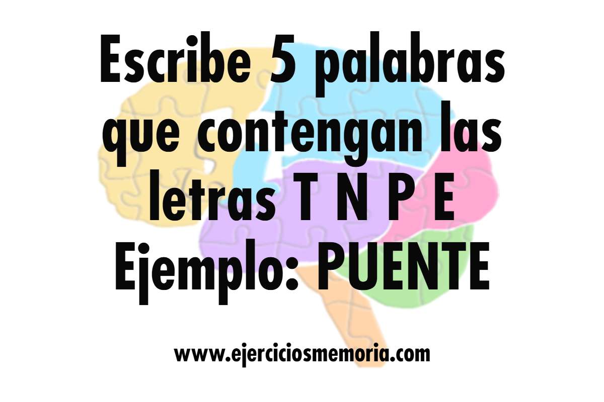 Ejercicio de palabras