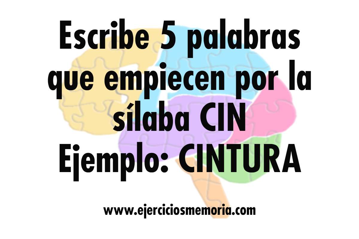Ejercicio de palabras